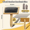 thumbnail image 2 of 2Pcs Wooden Wool Carders, for Wool, Fibers, Cat, , Wooden Wool Carders Brush for Wool Felting Spinning Crafts, 2 of 5