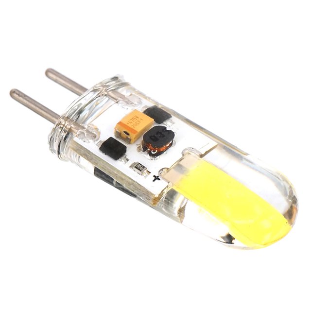 Foco LED GY6.35 de 3W en silicona, ideal para reemplazar halógenos, perfecto para hogar, oficina y comercios. Ángulo de haz de 360°, bajo consumo y larga duración. Voltaje AC/DC 12V, disponible en
