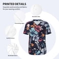 thumbnail image 5 of Fotbe Flowers ad Butterflies Baseball Jersey Shirt for Men and Women, Casual Short Sleeves Button Down T-Shirt-4X-Large, 5 of 9