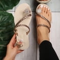 thumbnail image 2 of Juebong Sandals clearance Boho Slide Sandals for Women Girls Dressy Low Wedge Sandal Casual Open Toe Flat Sandals Summer Beach Slip on Sandals Platform Sandals, 2 of 5