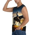 thumbnail image 3 of Picia Azure Sky Western Desert Cowboy mens Cotton Tank Undershirts , Moisture-wicking Ribbed Tanks, Lightweight Cotton Tank Undershirts-XX-Large, 3 of 8