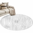 thumbnail image 6 of Simple Line Wooden Texture Round Rug 3.3ft Washable Circle Entryway Rugs Non Slip Modern Striped Area Rug Indoor Floor Carpet for Bedroom Kitchen Living Room Home Office Dining Room Nursery, 6 of 8