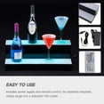 thumbnail image 3 of Nurxiovo 20/30/40 Inch LED Lighted Liquor Bottle Display 2 Step Illuminated Bottle Shelf 2 Tier Home Bar Drinks Lighting Shelves with Remote Control … (20 inch), 3 of 9