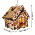 thumbnail image 3 of DIY Christmas Candy House Ornament Kit, Handmade Rhinestone Gingerbread House Craft, Festive Tabletop Home Decor, Holiday Art Gift, 3 of 9