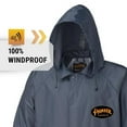 thumbnail image 3 of Pioneer Waterproof Rain Suit for Men - Lightweight Rain Jacket and Rain Pants - 2 Pockets - Navy Blue, 3 of 9