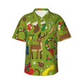 thumbnail image 2 of Camisa hawaiana con estampado 3D navideño para hombre, camisas de playa con plantas para vacaciones de verano, camisa hawaiana de manga corta con botones, camiseta de calidad superior, 2 of 5