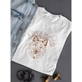 thumbnail image 3 of Geometrical Wolf Time Shaped T-Shirt Women -Image by Shutterstock, Female Medium, 3 of 4