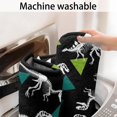 thumbnail image 5 of Black Cartoon Dinosaurs Skeletons Triangles Pattern Bathroom Rugs Mat,Non Slip Microfiber Bathroom Rug,Rubber Backing,Soft Bathroom Mats for Bathroom Floor,Tub and Shower,47x17in(120x43cm), 5 of 5