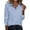 Light Blue, variant on Women's Dressy Casual Tops Summer Long Sleeve Work Blouses Button Down Lapel Collared Striped Fashion Shirts