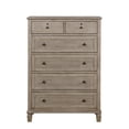 thumbnail image 4 of 6pc Master Bedroom Queen Size Canopy Bed Set Gray Oak Finish Strong Wooden Furniture, 4 of 7