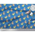 thumbnail image 3 of Soimoi Blue Viscose Chiffon Fabric American Robin Bird Decor Fabric Printed BTY 42 Inch Wide, 3 of 3