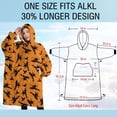 thumbnail image 4 of Oversized Wearable Blanket Hoodie,Halloween Witches on Brooms Pattern Sherpa Blanket Hoodie with Super Pockets,Super Warm Fuzzy Pullover for Women & Men, 4 of 6