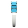 thumbnail image 4 of 2.61 ctw Wedding Band for Women - 18K White Gold Simulated Turquoise Stackable Eternity Ring, 4 of 6
