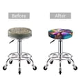 thumbnail image 5 of Lsque Rainbow Poodle Urban Street Pattern Round Bar chair cushion covers Velvet Fabric Premium Comfort Protects from Scratches and Stains for 14-17 Inch Chair-12 inch, 5 of 7