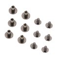 thumbnail image 3 of Chicago Screws, Uniform Coating Burr Free Brass Material Hard Thick Binding Posts Nail Rivet  For Belt Sliver Black, 3 of 8