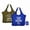 Blue/Green, variant on IVILLAGE Foldable Reusable Polyester Bags for Shopping and Daily Essentials | Stylish Designer Tote and Shopper Bag | Compact, Lightweight, and Eco-Friendly with 12Kg Capacity|Black and Blue Set of 2