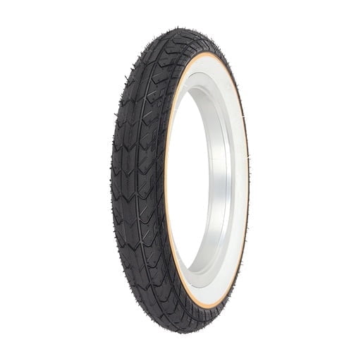 OG Bike Tire 12-1/2" x 2-1/4" P-1193 Black/White Sidewall w/Yellow Line