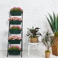 thumbnail image 6 of Outdoor 5-Tier Planter Rack with Drainage Holes and Removable Tray Brick Green Metal, 6 of 6