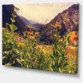 thumbnail image 2 of Prairie de Montagne Verte avec Fleurs - Grande Toile d'Art Mural, 2 of 3