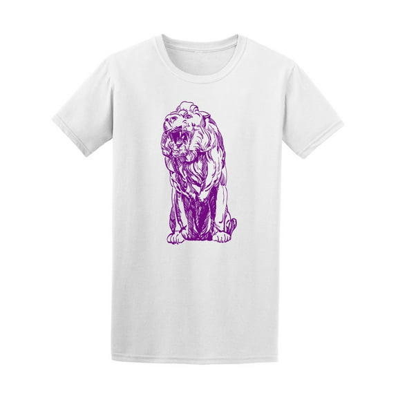 Purple Roaring Lion T-Shirt Men -Image by Shutterstock, Male 4X-Large