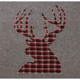 thumbnail image 4 of Fennco Styles Christmas Plaid Reindeer Wool Blend Decorative Throw Pillow 18 x 18 Inch, 4 of 5