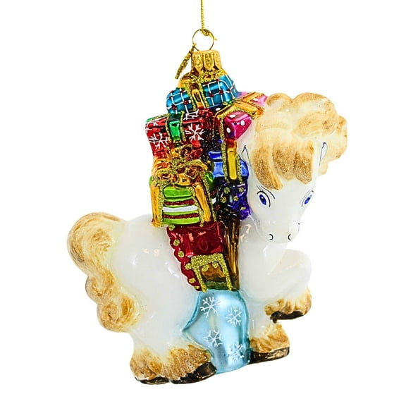 Huras Family 5.75In My Little Christmas Pony, Glass, Horse,  , Heirloom, Ornament Hf958