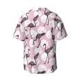 thumbnail image 2 of Wukai Pineapple Flamingo Men's Casual Short-Sleeve Button Down Shirt - Lightweight Summer Dress Shirt for Daily Wear-XX-Large, 2 of 7