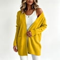 thumbnail image 2 of BUIGTTKLOP Cardigan Sweaters for Women Long Sleeve Hooded Knit Open Front Jacket Casual Fall Coat with Pockets, 2 of 8