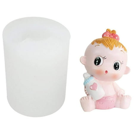 

Baby Holding Bottle Silicone Mold DIY Handmade Candy Mold for Fondant Chocolate Cake Decoration