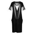 thumbnail image 3 of TUXEDO Loose Pocket Dress Dress for pregnant women evening dress women, 3 of 6