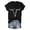 Black, variant on Womens Western Style Bull Skull Graphic Tee V Neck T Shirt Rolled Short Sleeve Country Cowgirl Rodeo Vintage Casual Tops