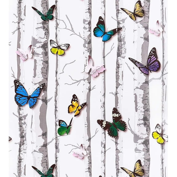 Butterfly Peel And Stick Wallpaper Roll 17.7" x 200" Removable Wood Look Contact Paper Renter-Friendly Wall Covering