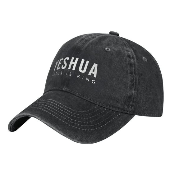 Yeshua - Jesus Is King Adult Adjustable Classic Washed Casquette Cap Hat Baseball Cap For Man For Woman
