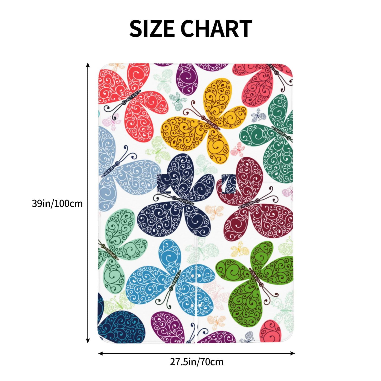 Naloa Colorful Butterflies Baby Car Seat Cover, Breathable Baby Carrier Cover, Multiuse Baby Carrier Cover & Nursing Breastfeeding Cover