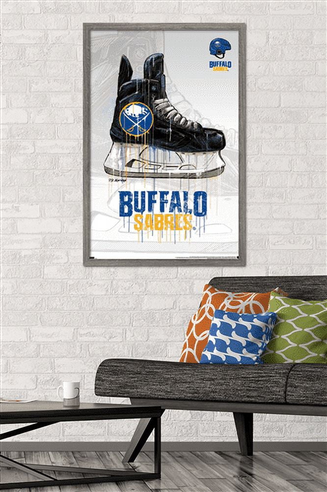 NHL Buffalo Sabres - Drip Skate 21 Wall Poster, 22.375" x 34", Framed