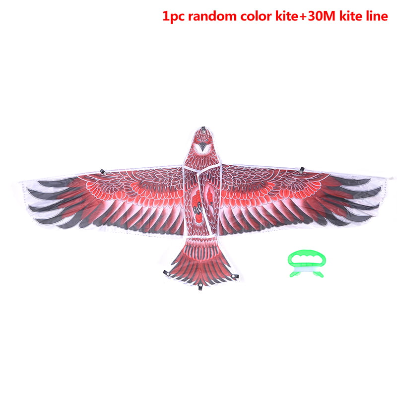 Best Children Gift 30 Meter Kite Line DIY Flat Eagle Flying Bird Toy 1.1m Kite 