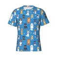 thumbnail image 3 of Naloa Cute Dogs Men's T-Shirt Sport T-shirt Men's Basic Tee Casual Men's Shirt, Round Neck, Short Sleeves - XX-Large, 3 of 5