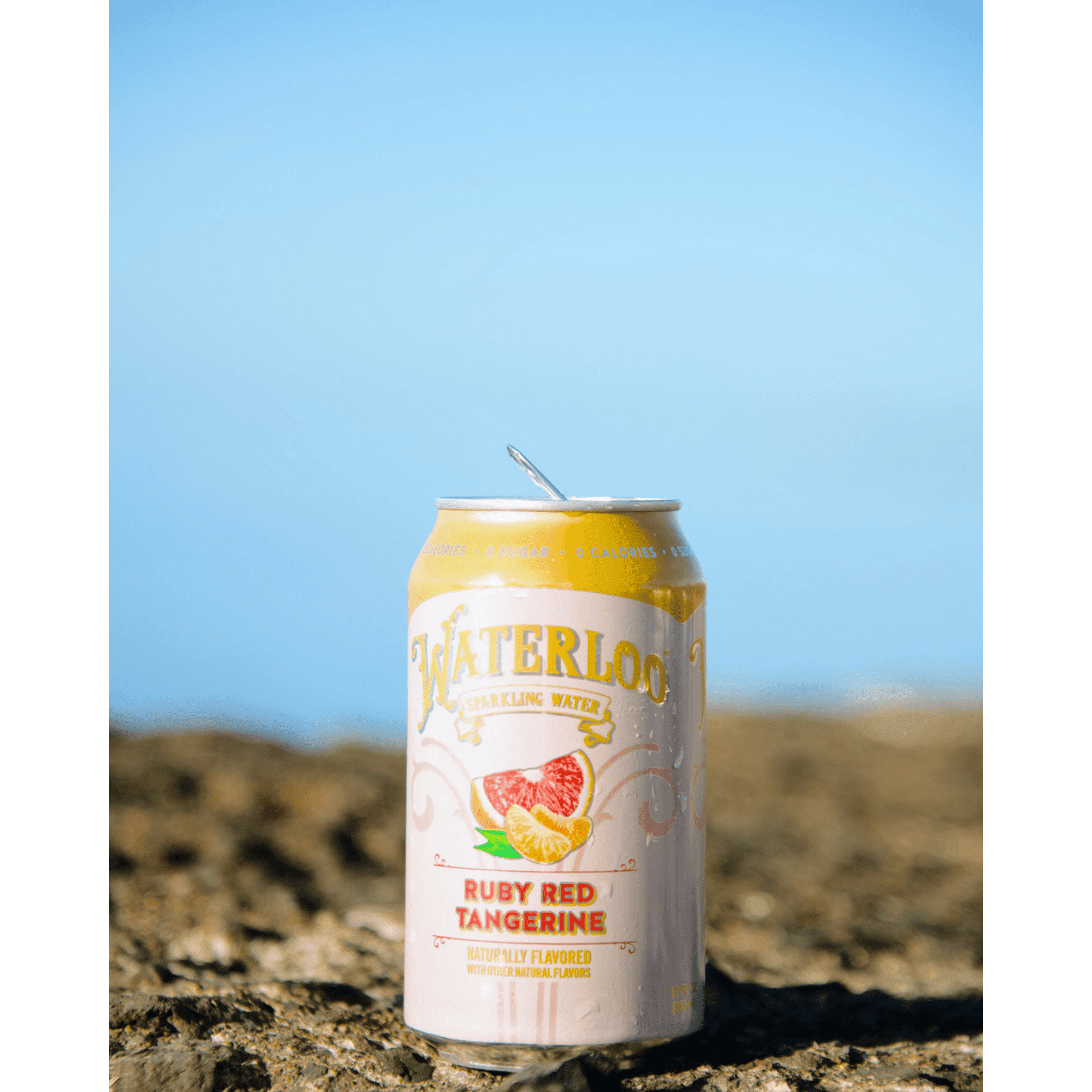 Waterloo Sparkling Water, Ruby Red Tangerine, 12 fl oz, 8 pack cans