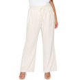 thumbnail image 2 of Cali1850 Women's Casual Linen Pants 32" Inseam Oceanside Drawstring Smocked Waist Lounge Beach Pants with Pockets, 2 of 5