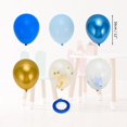 thumbnail image 2 of Unique Bargains Latex Party Balloons with Ribbon Dark Blue Light Blue Gold 12Inch 60Pcs, 2 of 6