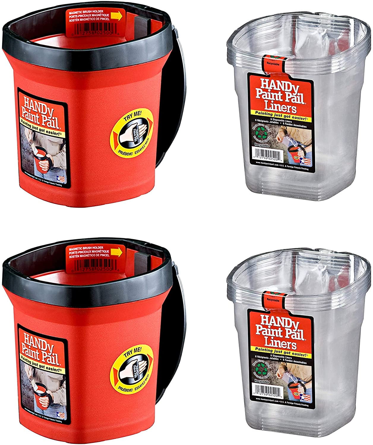 Update Version 6-Count Handy Paint Pail Liners Clear 