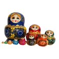 thumbnail image 4 of Xuanheng 10 Layer Nesting Doll Stacking Crafts Handmade Collectible Nesting Wishing Dolls Wood Stacking Nested Set for Table Halloween blue, 4 of 8
