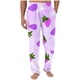 thumbnail image 1 of Pantalones largos para hombre con estampado de cintura elástica y bolsillo con cordón, pantalones largos de poliéster para hombre, 1 of 5