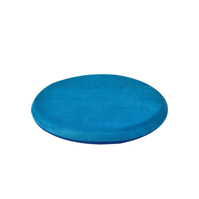Cojín de asiento portátil Yuarrent color sólido transpirable 4 estaciones Azul