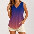 thumbnail image 4 of Molidfa Women's V-Neck Sleeveless Gradient Color Relaxed Fit Casual Cami Modern Summer Top, 4 of 5
