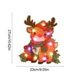 thumbnail image 3 of Kumdkd 10.6" LED Reindeer Christmas Ornament - Battery Operated Light-Up Hanging Decor for Trees, Windows & Holiday Displays (Multicolor), 3 of 6