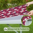 thumbnail image 6 of Red Baseballs and Stars Pattern Square Fitted Tablecloth with Elastic Edge,Square Table Cover,Washable Elastic Table Cover for Home Kitchen Party Decor 34"x34", 6 of 6