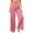 Pink, variant on Women's High Waisted Drape Straight Suit Pants Casual Commute Work Trousers Green M