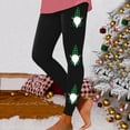 thumbnail image 2 of Women's Leggings High Waist Workout Yoga Pants Soft Stretchy Christmas Print Color Block Comfortable Athletic, 2 of 2