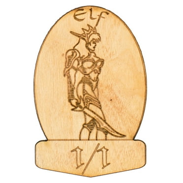 6 Elf Game Tokens 2"x3"